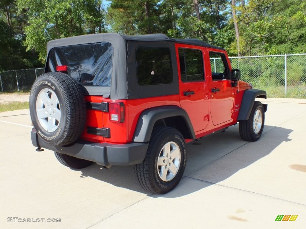 2012 Wrangler Unlimited Sport S 4x4 - Flame Red / Black photo #5