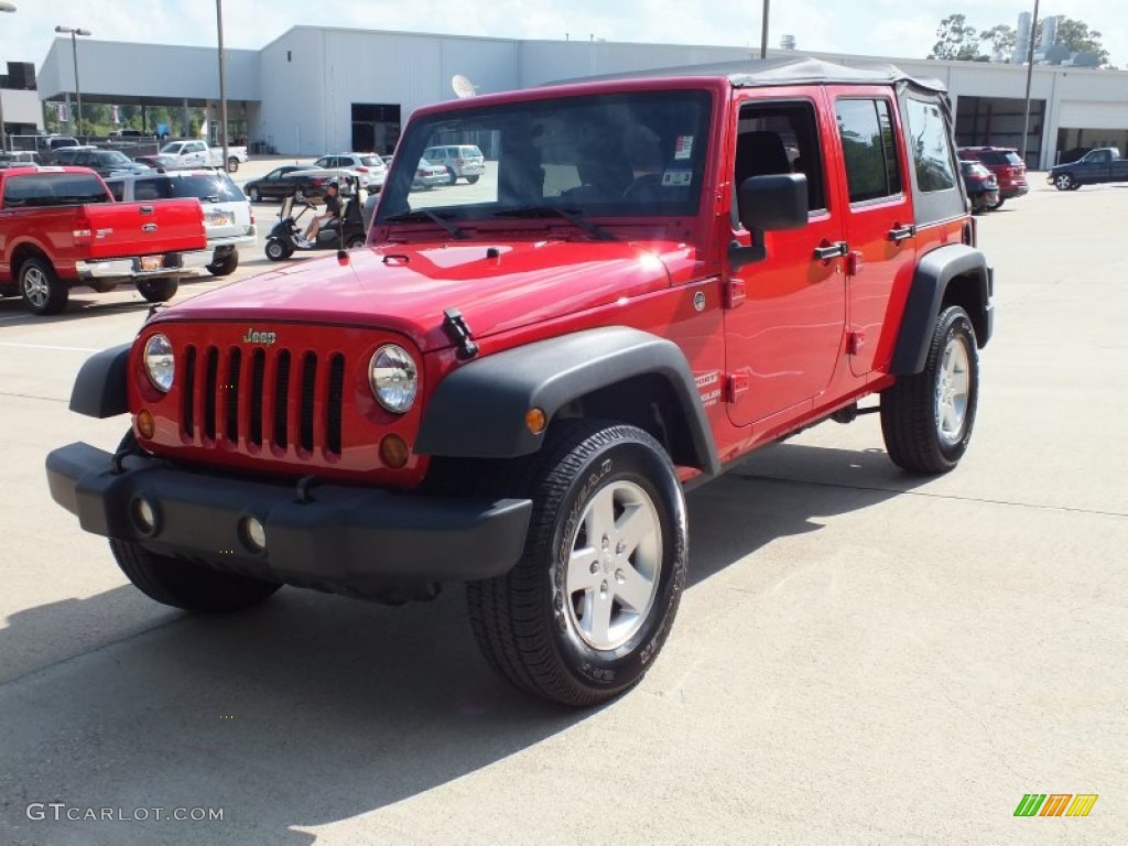 2012 Wrangler Unlimited Sport S 4x4 - Flame Red / Black photo #9