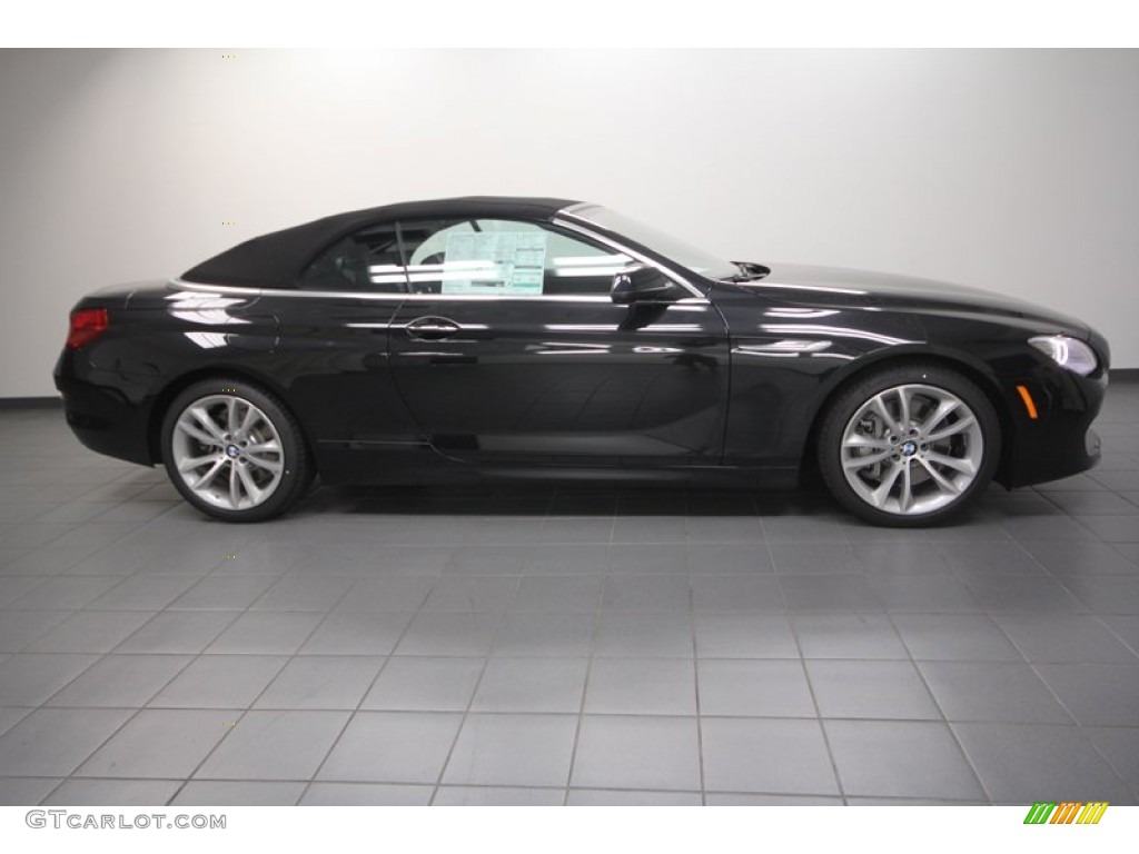 2013 6 Series 640i Convertible - Black Sapphire Metallic / Black photo #6