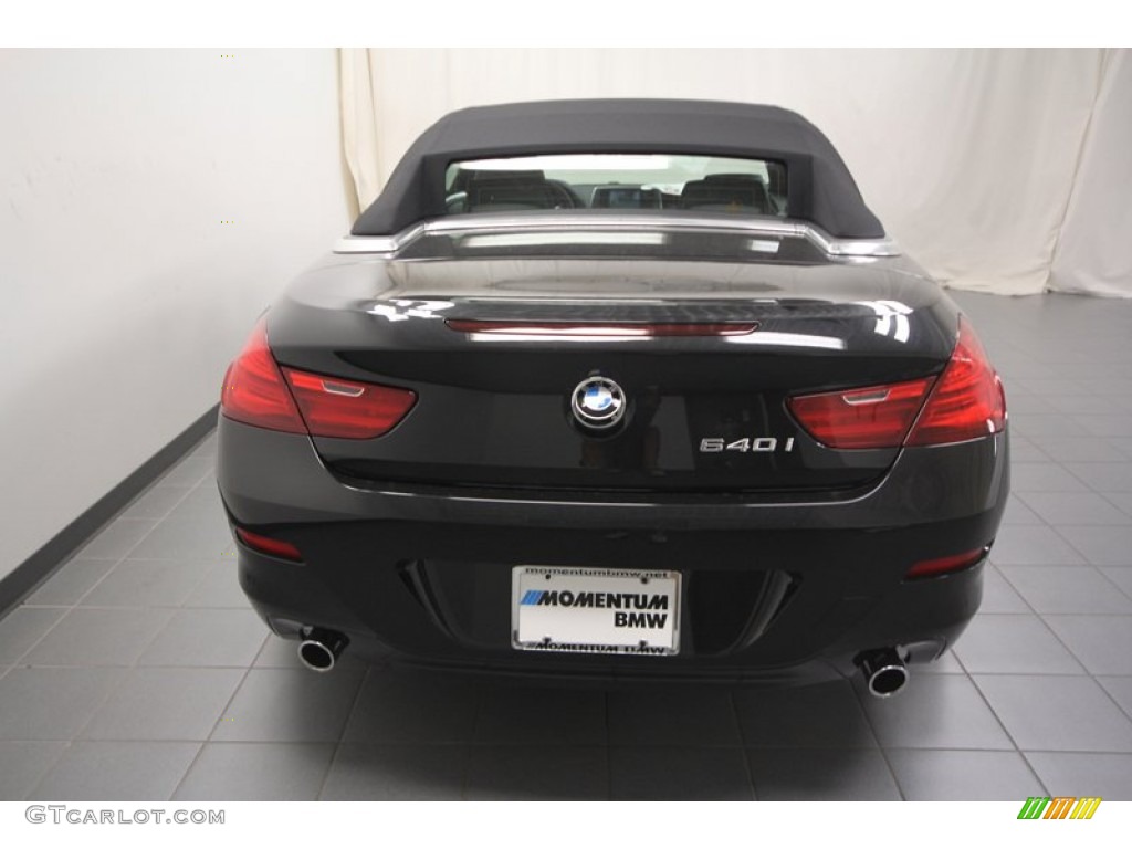 2013 6 Series 640i Convertible - Black Sapphire Metallic / Black photo #11