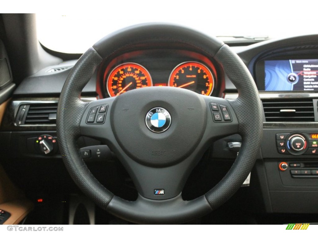 2010 BMW 3 Series 335i Coupe Saddle Brown Dakota Leather Steering Wheel Photo #69795646