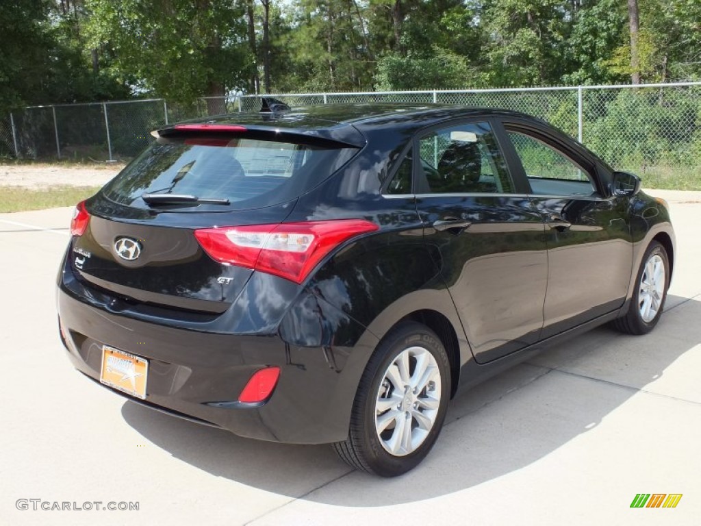 2013 Elantra GT - Black Noir Pearl / Black photo #5