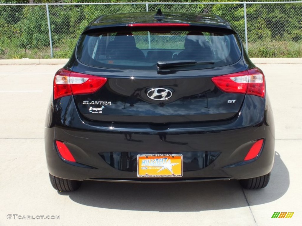 2013 Elantra GT - Black Noir Pearl / Black photo #6