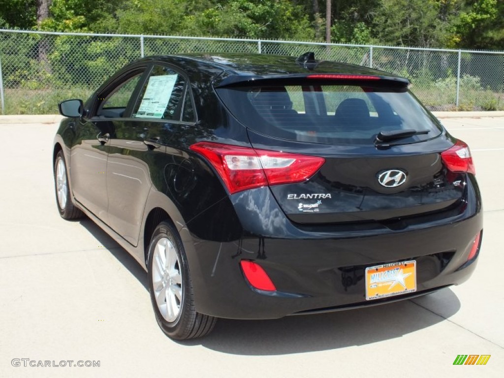 2013 Elantra GT - Black Noir Pearl / Black photo #7