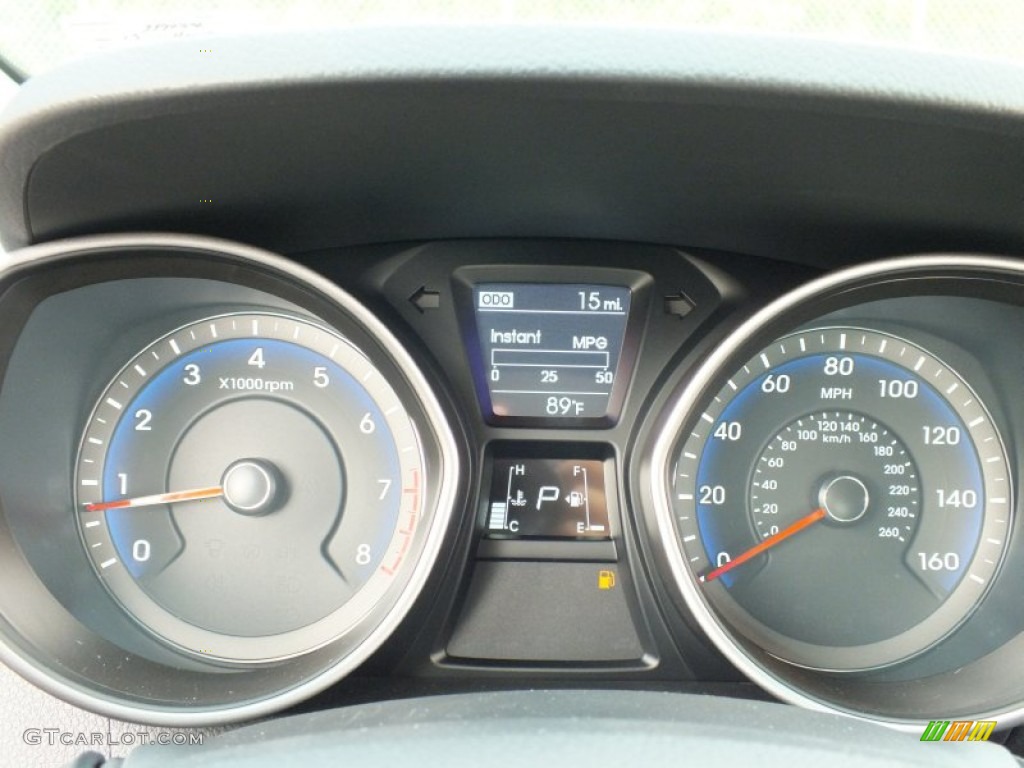 2013 Elantra GT - Black Noir Pearl / Black photo #15