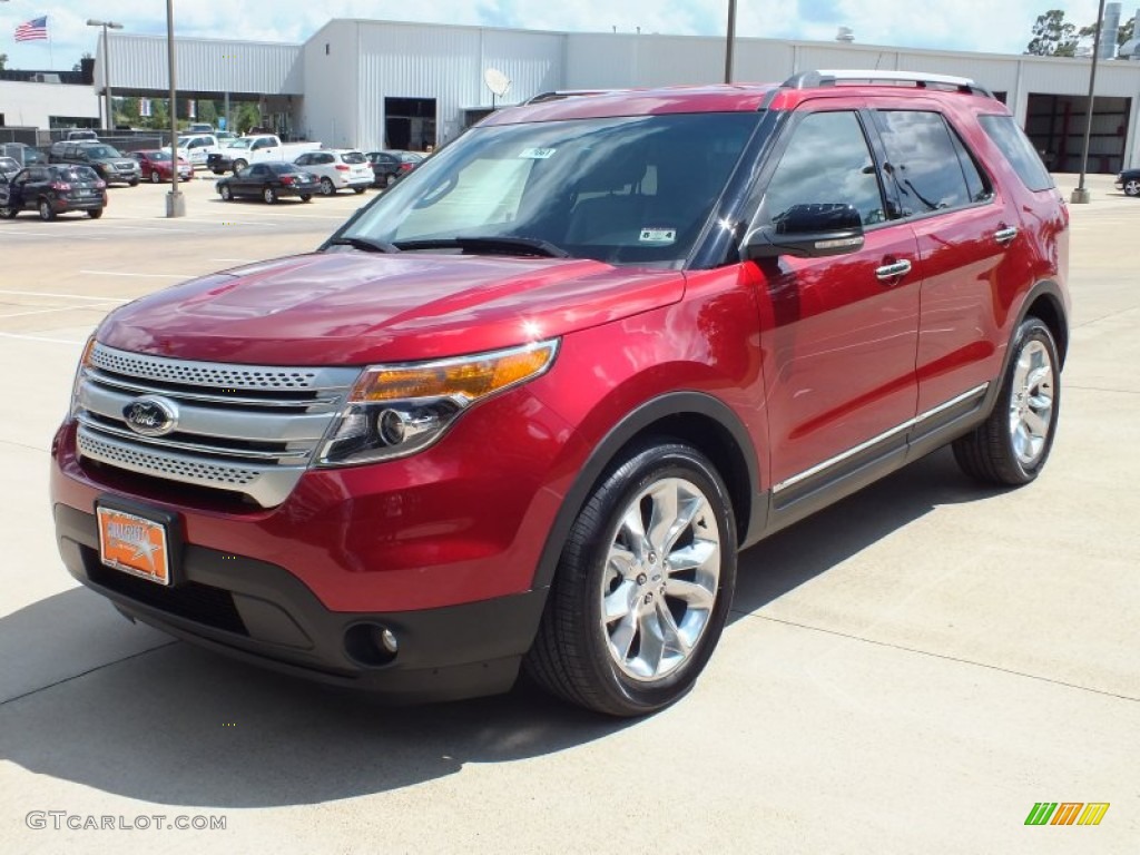 2013 Explorer XLT - Ruby Red Metallic / Medium Light Stone photo #9