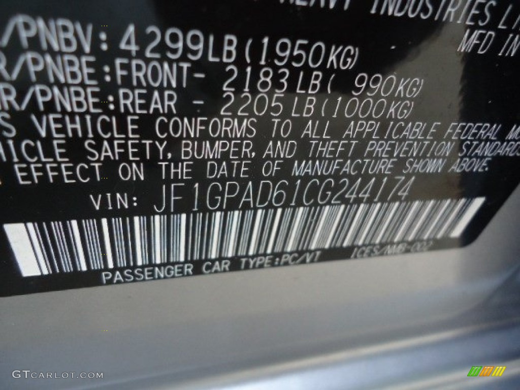 2012 Impreza 2.0i Premium 5 Door - Ice Silver Metallic / Black photo #13