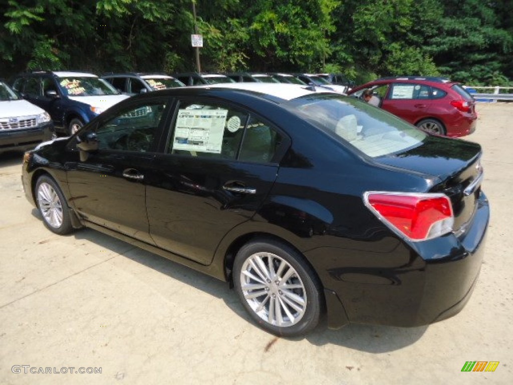 2012 Impreza 2.0i Limited 4 Door - Obsidian Black Pearl / Ivory photo #2