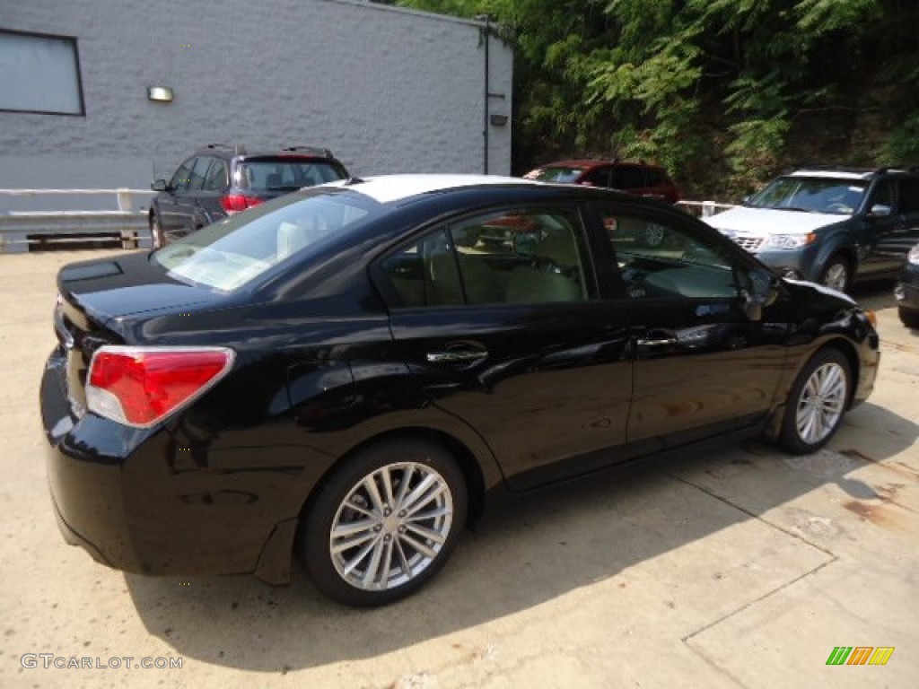 2012 Impreza 2.0i Limited 4 Door - Obsidian Black Pearl / Ivory photo #3