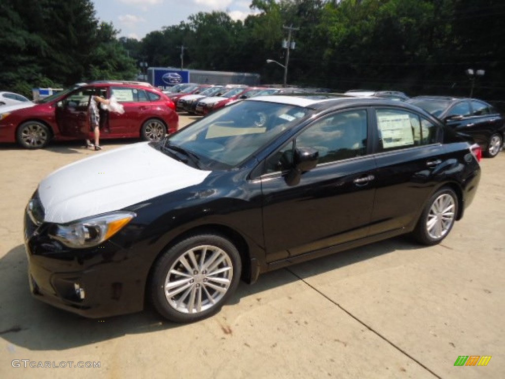 2012 Impreza 2.0i Limited 4 Door - Obsidian Black Pearl / Ivory photo #6