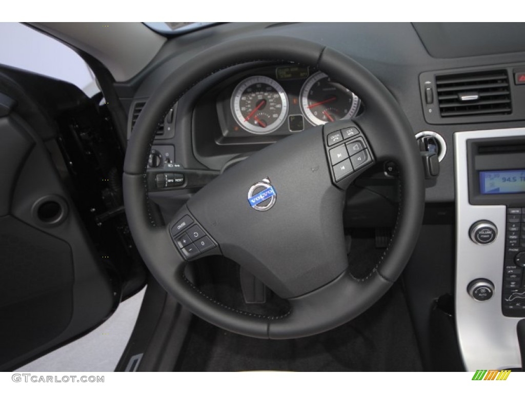 2013 Volvo C70 T5 Cacao/Off Black Steering Wheel Photo #69800623
