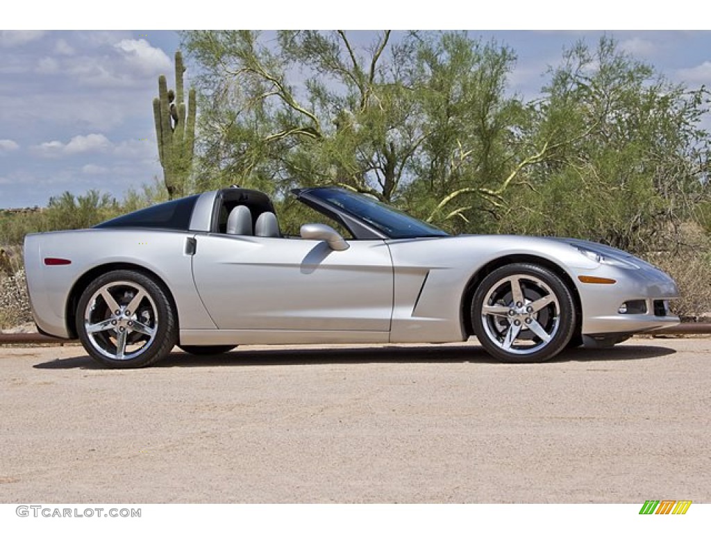 2005 Corvette Coupe - Machine Silver / Steel Grey photo #7