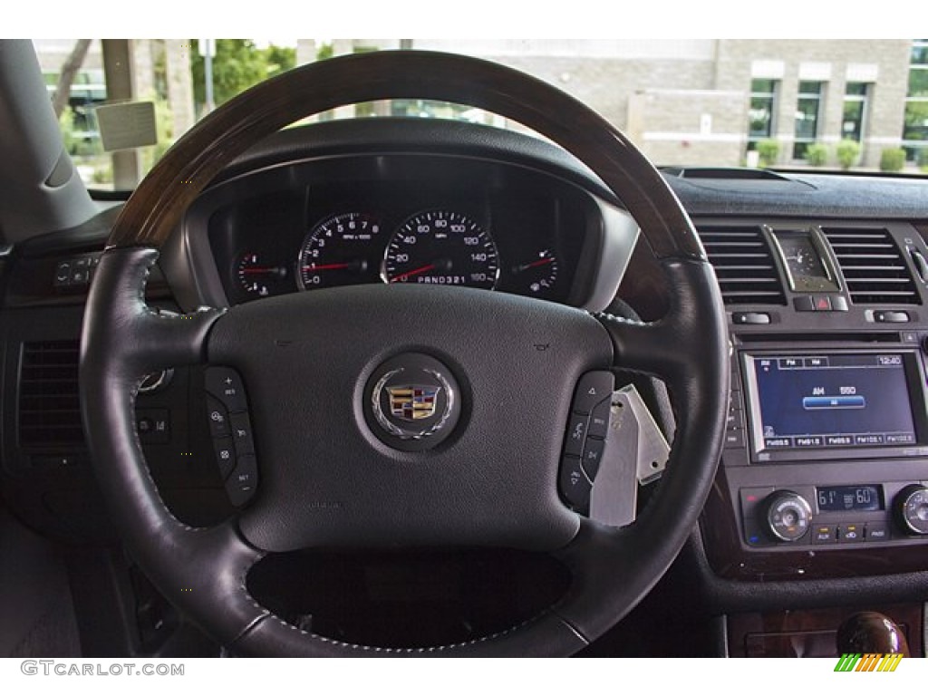 2011 Cadillac DTS Standard DTS Model Ebony Steering Wheel Photo #69801126