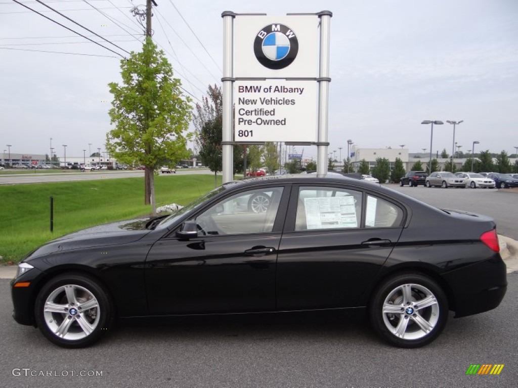 2013 3 Series 328i Sedan - Jet Black / Venetian Beige photo #1