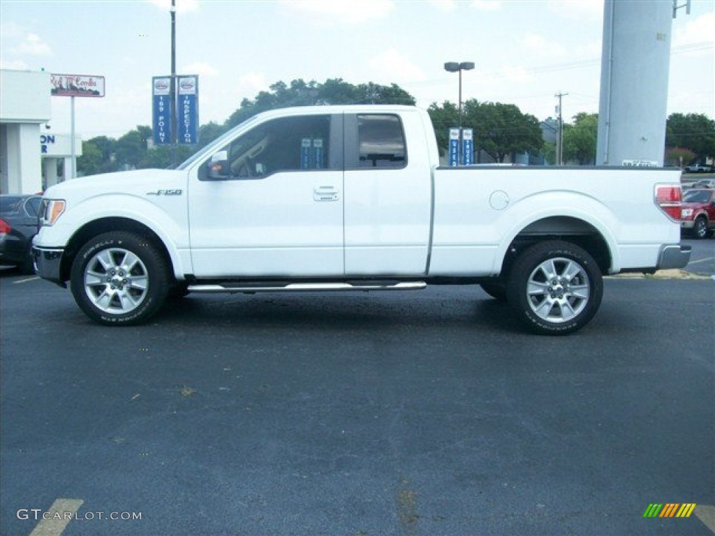 2010 F150 Lariat SuperCab - Oxford White / Tan photo #6