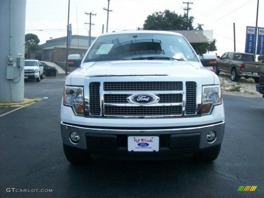 2010 F150 Lariat SuperCab - Oxford White / Tan photo #8