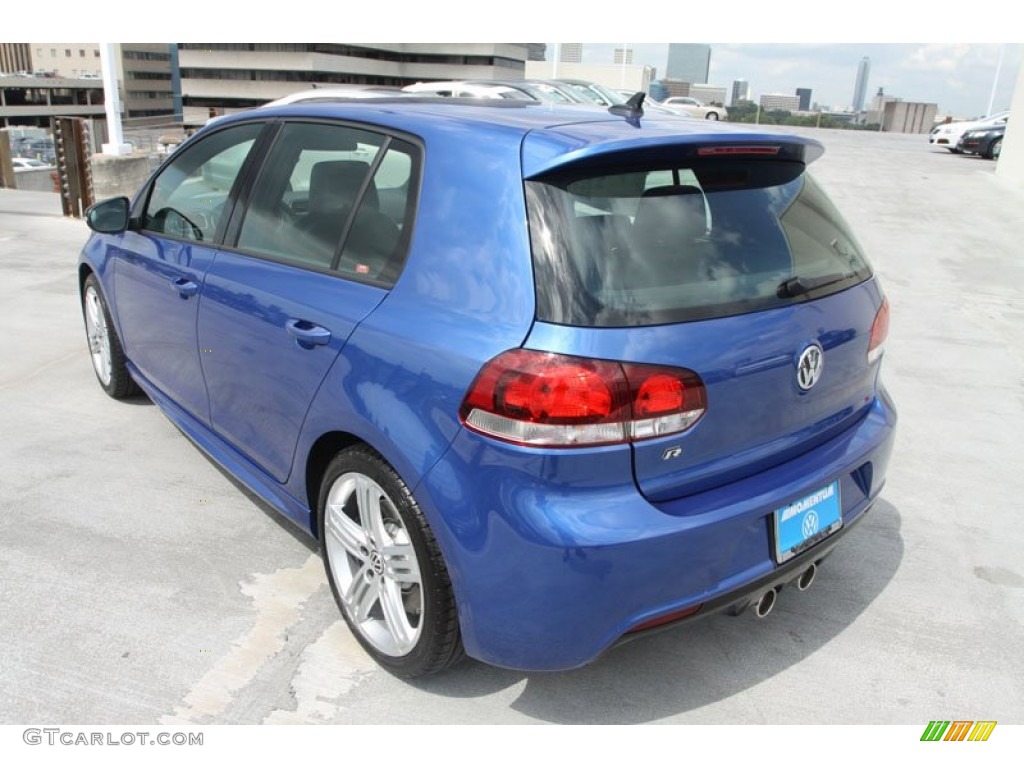 2013 Golf R 4 Door 4Motion - Rising Blue Metallic / Titan Black photo #6