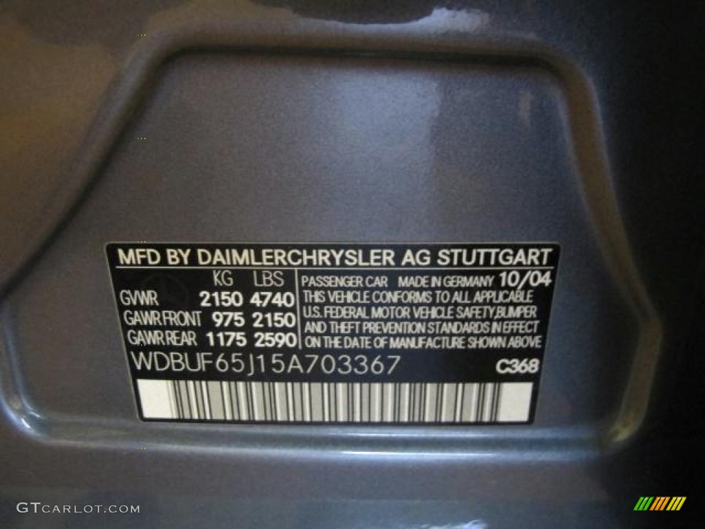 2005 Mercedes-Benz E 320 Sedan 368 Photo #69803251