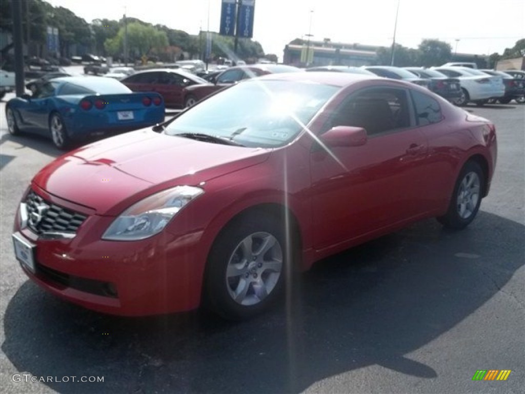 2009 Altima 2.5 S Coupe - Code Red Metallic / Charcoal photo #7