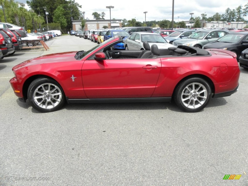 2011 Mustang V6 Premium Convertible - Red Candy Metallic / Charcoal Black photo #2