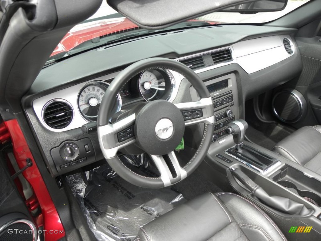 Charcoal Black Interior 2011 Ford Mustang V6 Premium Convertible Photo #69803587