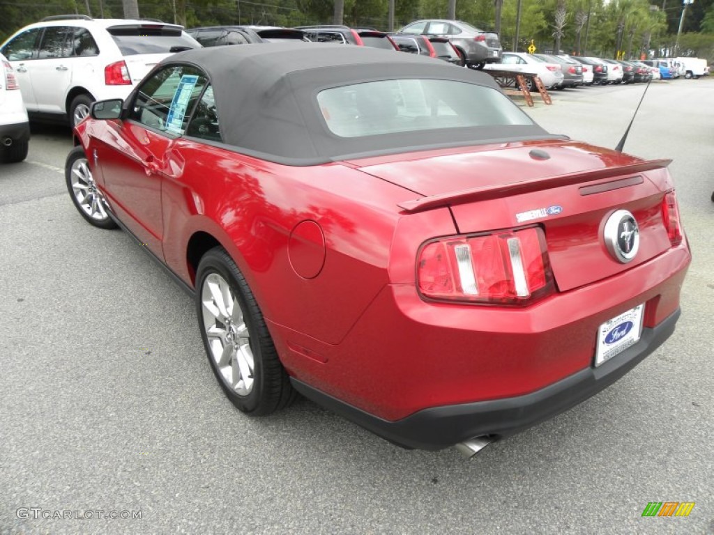 2011 Mustang V6 Premium Convertible - Red Candy Metallic / Charcoal Black photo #11