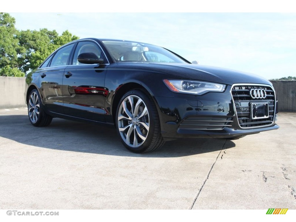 2013 A6 2.0T Sedan - Brilliant Black / Velvet Beige photo #1