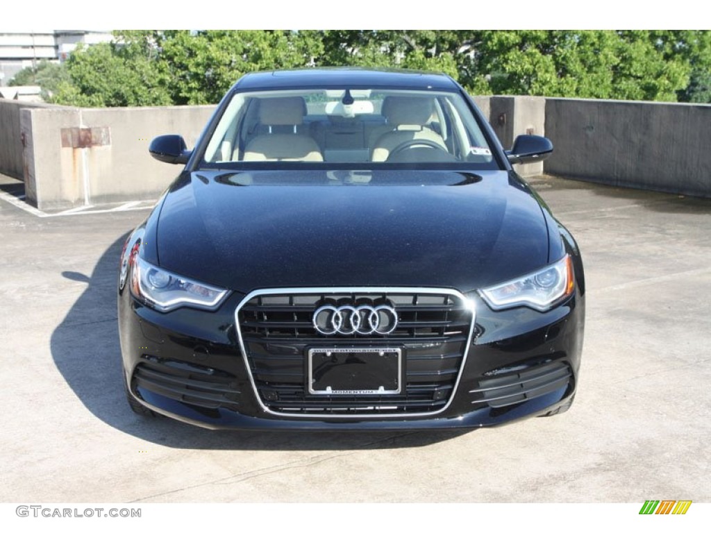 2013 A6 2.0T Sedan - Brilliant Black / Velvet Beige photo #2