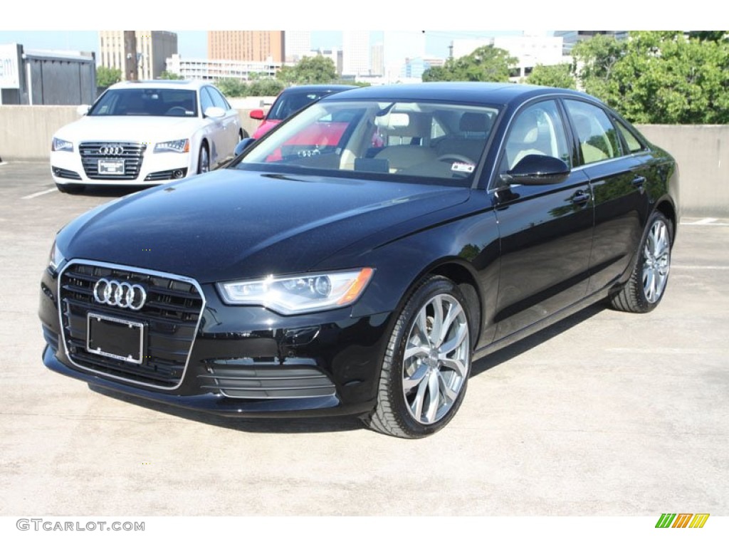 2013 A6 2.0T Sedan - Brilliant Black / Velvet Beige photo #3