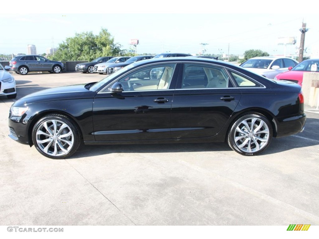 2013 A6 2.0T Sedan - Brilliant Black / Velvet Beige photo #5