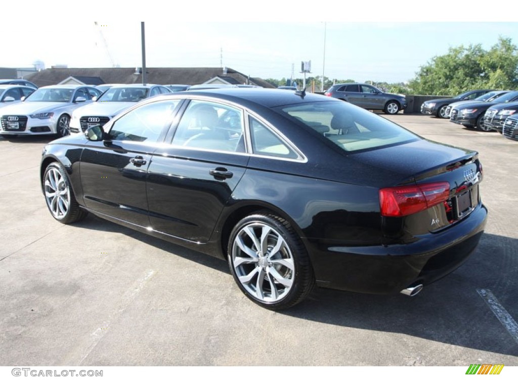 2013 A6 2.0T Sedan - Brilliant Black / Velvet Beige photo #6