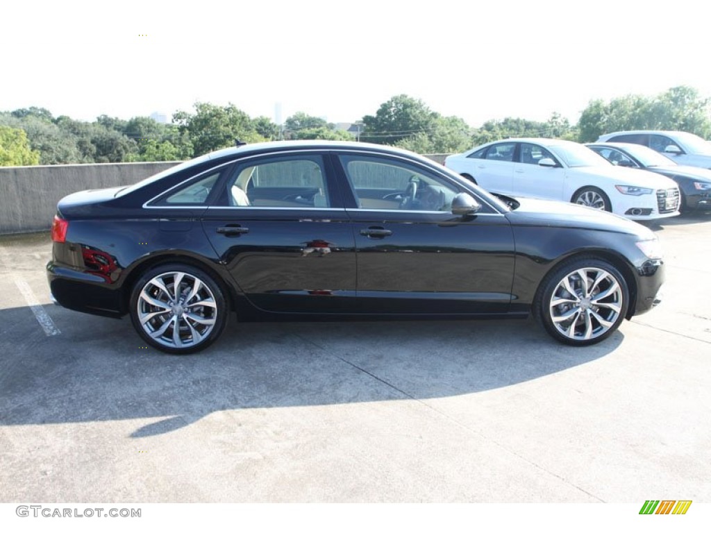 2013 A6 2.0T Sedan - Brilliant Black / Velvet Beige photo #9