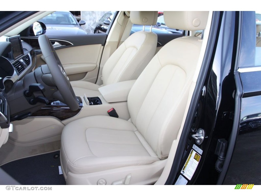 2013 A6 2.0T Sedan - Brilliant Black / Velvet Beige photo #12