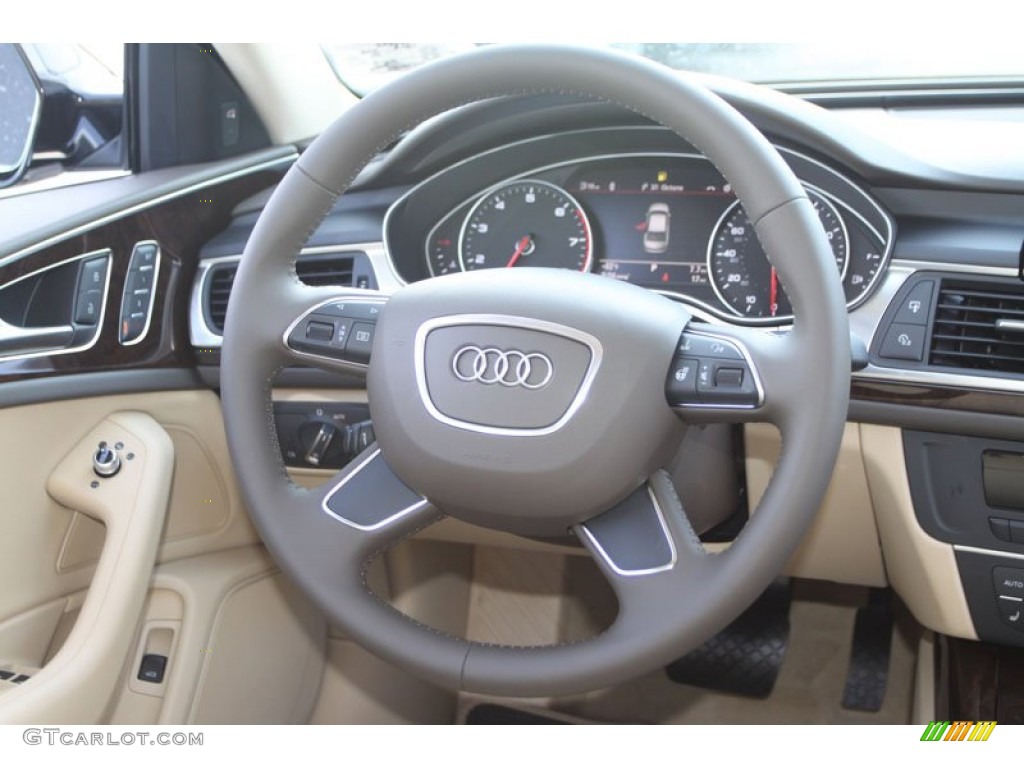 2013 A6 2.0T Sedan - Brilliant Black / Velvet Beige photo #16