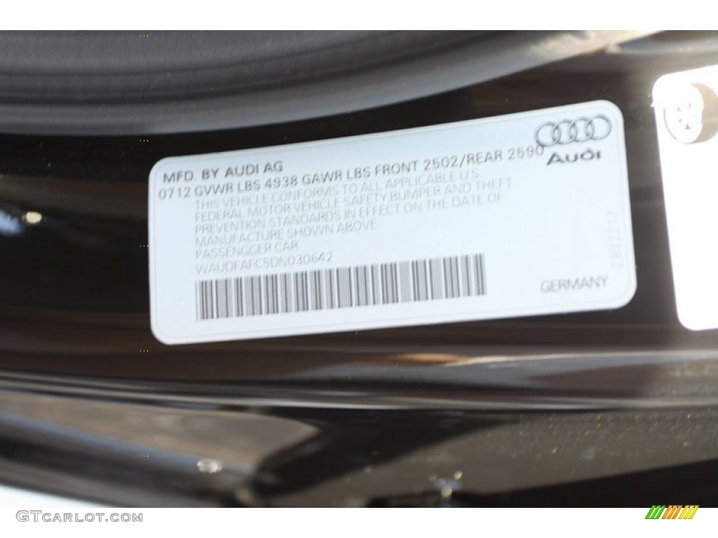2013 A6 2.0T Sedan - Brilliant Black / Velvet Beige photo #26