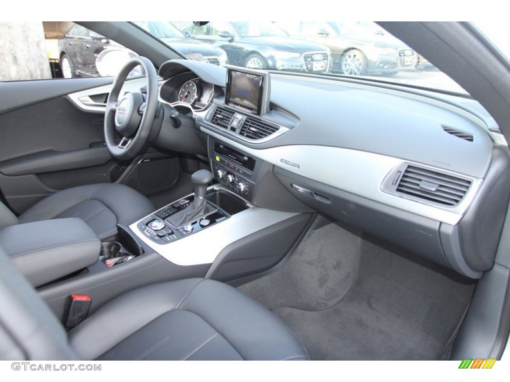 2013 Audi A7 3.0T quattro Premium Plus Black Dashboard Photo #69805243