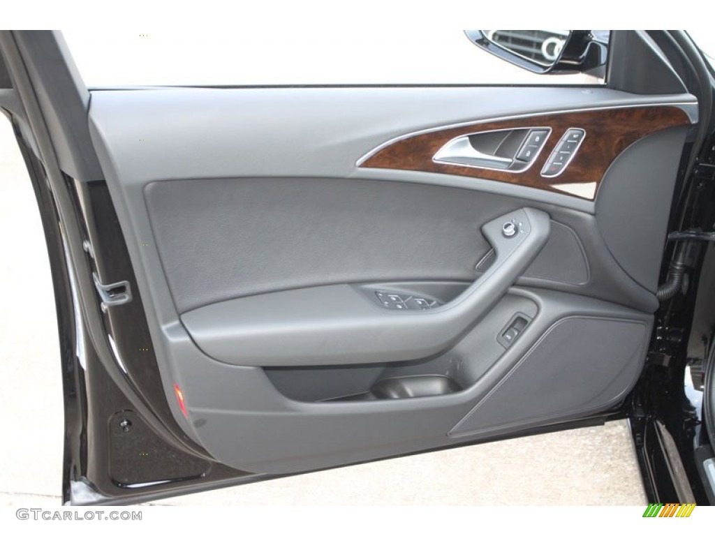 2013 Audi A6 3.0T quattro Sedan Black Door Panel Photo #69805375