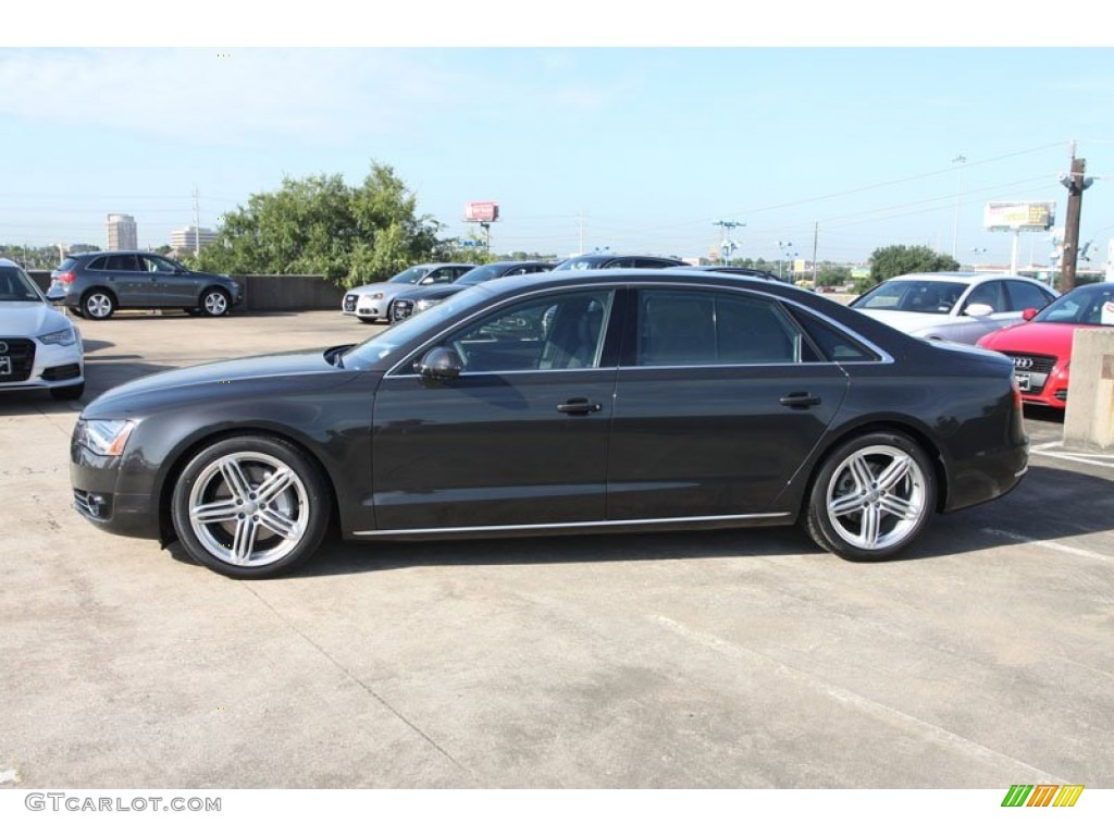 2013 A8 L 3.0T quattro - Oolong Grey Metallic / Black photo #4