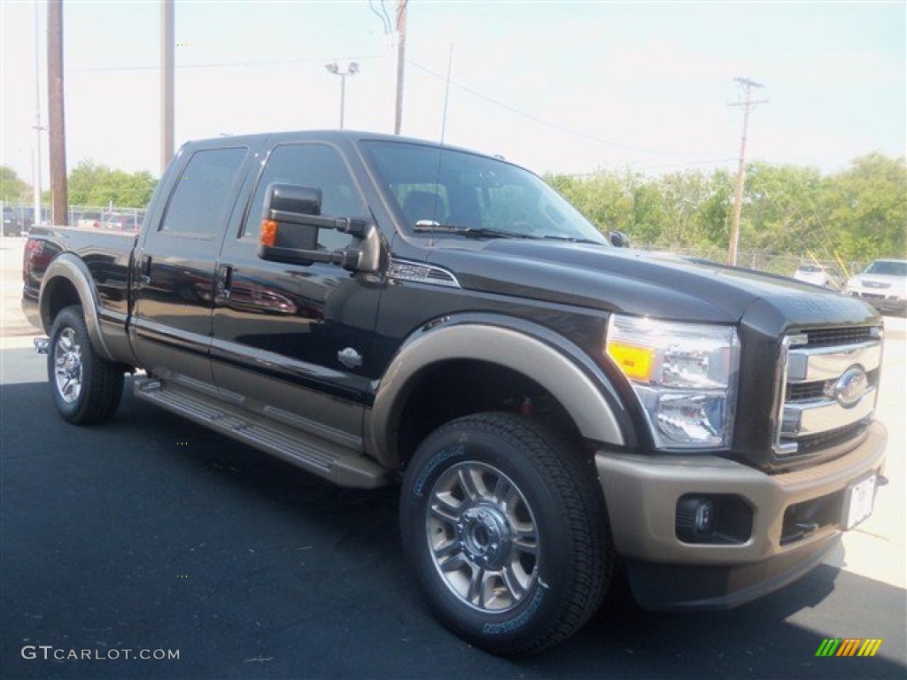 2012 F250 Super Duty King Ranch Crew Cab 4x4 - Tuxedo Black Metallic / Chaparral Leather photo #8