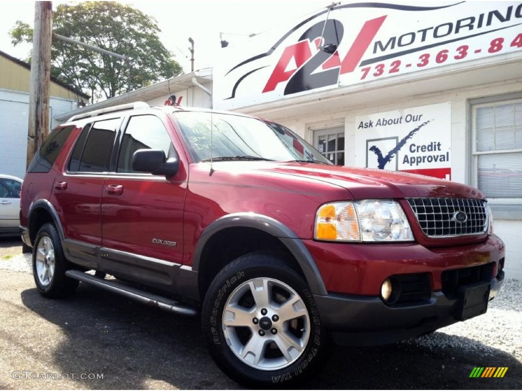 2005 Explorer XLT 4x4 - Redfire Metallic / Graphite photo #1