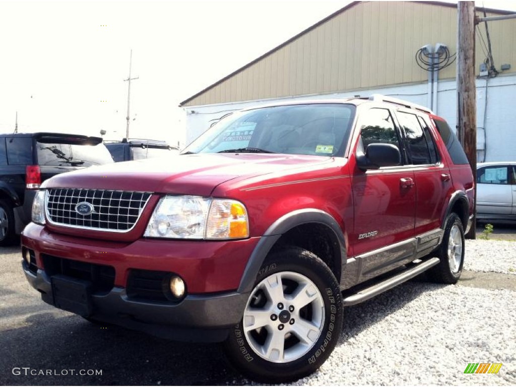 2005 Explorer XLT 4x4 - Redfire Metallic / Graphite photo #3