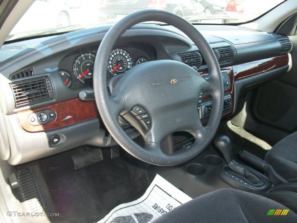 2001 Chrysler Sebring LX Sedan Dark Slate Gray Steering Wheel Photo #69809575