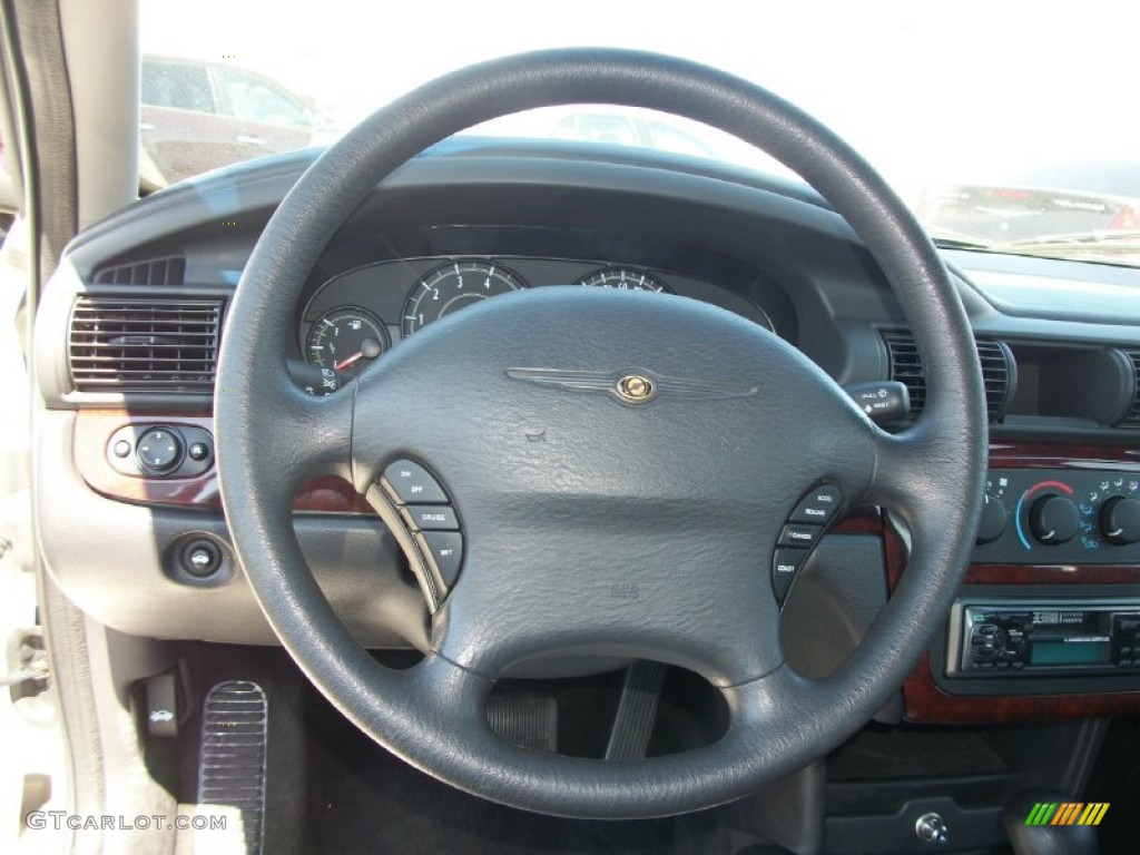 2001 Chrysler Sebring LX Sedan Dark Slate Gray Steering Wheel Photo #69809620