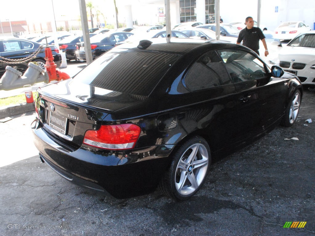 2009 1 Series 128i Coupe - Jet Black / Black photo #6