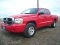 2007 Flame Red Dodge Dakota ST Quad Cab 4x4  photo #5