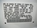 Info Tag of 2008 Ridgeline RT