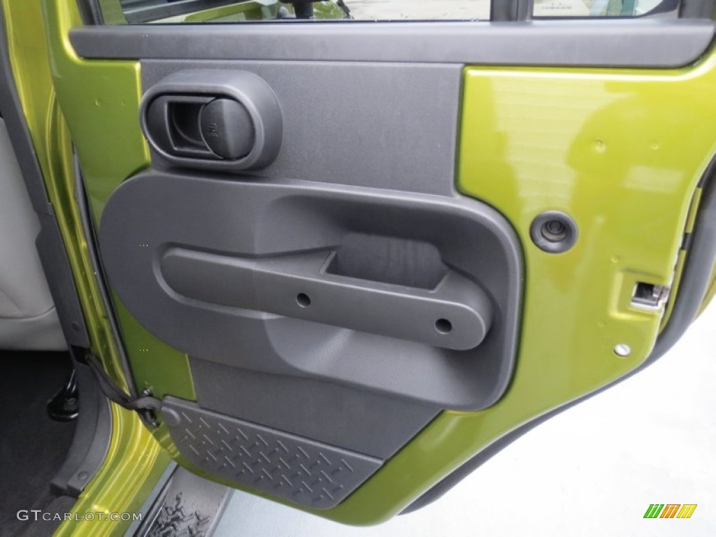 2008 Jeep Wrangler Unlimited X 4x4 Dark Slate Gray/Med Slate Gray Door Panel Photo #69811393