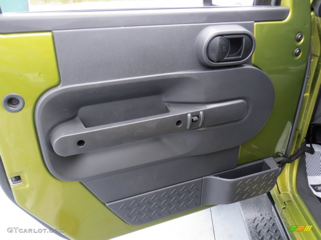2008 Jeep Wrangler Unlimited X 4x4 Dark Slate Gray/Med Slate Gray Door Panel Photo #69811450