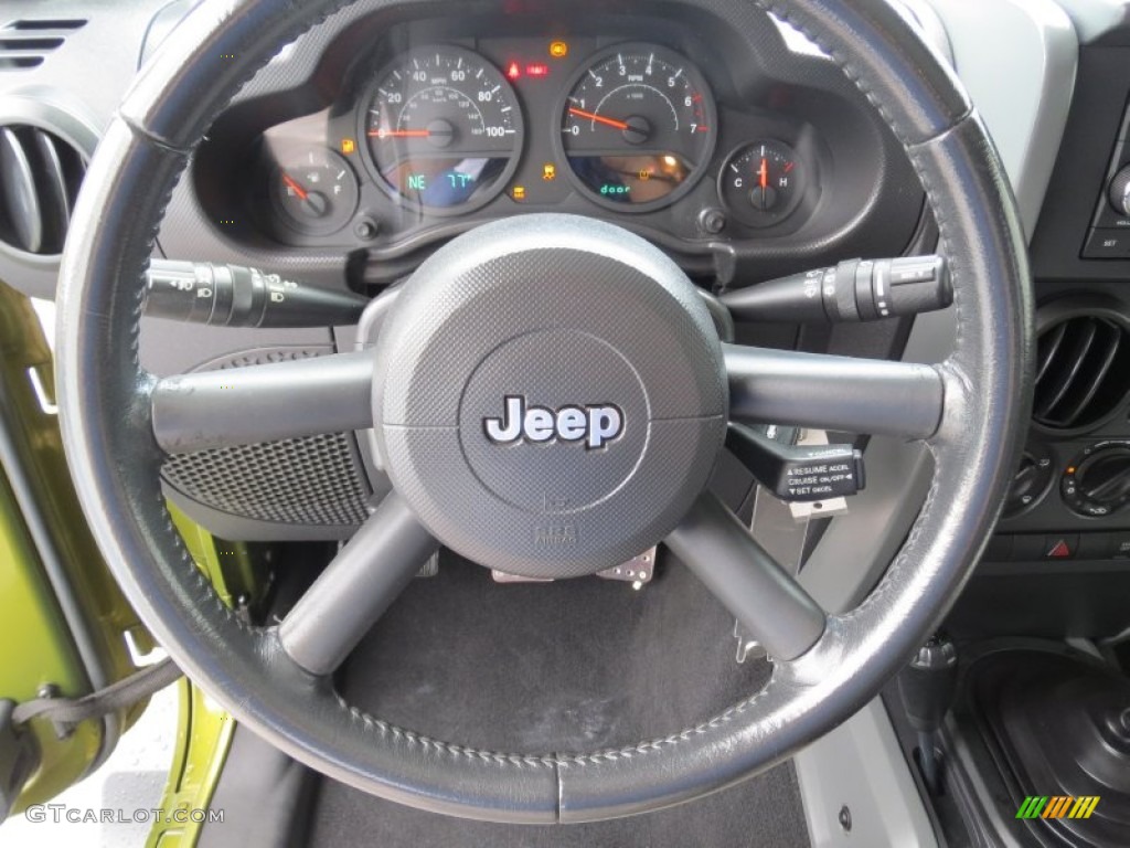 2008 Jeep Wrangler Unlimited X 4x4 Dark Slate Gray/Med Slate Gray Steering Wheel Photo #69811516