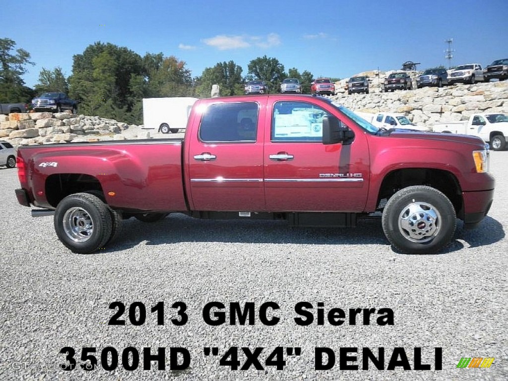 2013 Sierra 3500HD Denali Crew Cab 4x4 Dually - Sonoma Red Metallic / Ebony photo #1